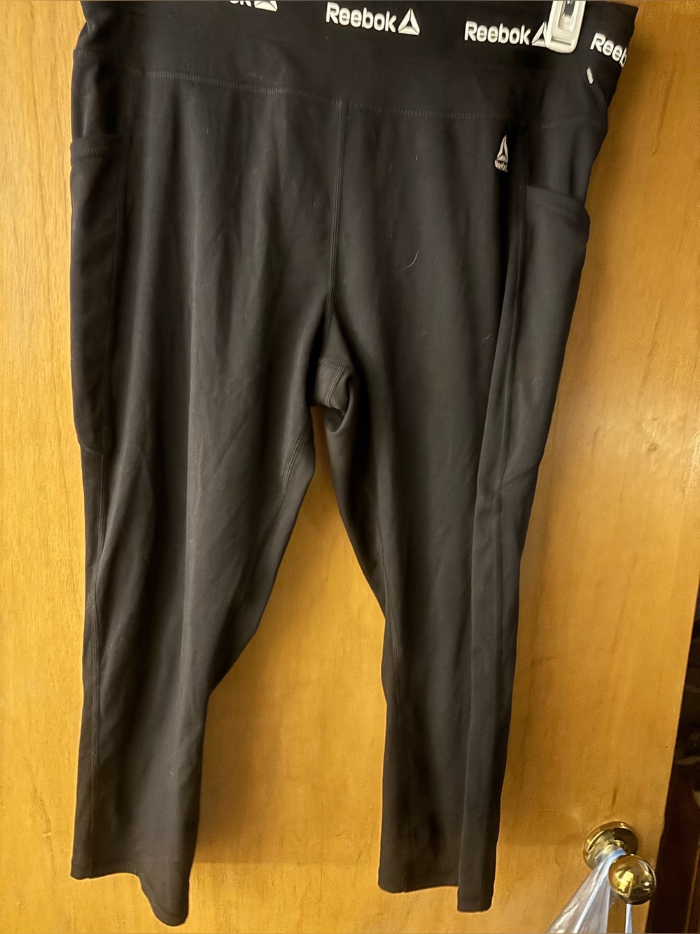 Reebok Black High-Waist Logo Band Leggings